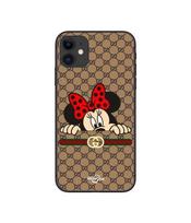 Telefono dėklas - Gucci - Iphone 11 - Minkštas - Silikoninis - Minnie juoda