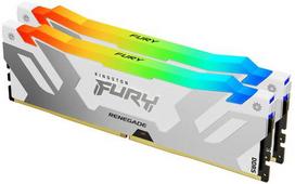 Kingston Technology FURY 32GB 6400MT/s DDR5 CL32 DIMM (2-Kit) Renegade RGB White XMP