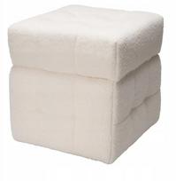 Home Styling Collection SQUARE laikymo pufas su avies odos efektu apmušalu, 38 x 38 x 37 cm