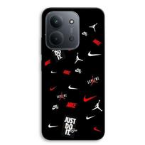 Case For Xiaomi Redmi 15C 5g NIKE JORDAN White red black background Maniacase juoda