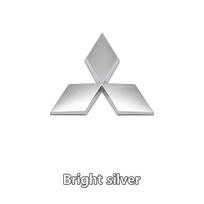 ABS Automobilio Priekinės Grotelės Logotipo Ženkliuko Dekoravimo Lipdukas Mitsubishi Pajero Outlander XL Montero Lancer Galant Xpander Priedams 8cm sidabras