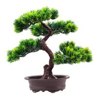 Dirbtinis bonsai medis Dekoratyvinis bonsai Dirbtiniai augalai Lentynai Namų biurui žalia
