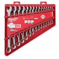 Milwaukee Maxbite 15 vnt. colinių raktų rinkinys su terkšle