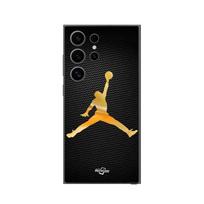 Case - MANIACASE - Samsung Galaxy S25 Ultra - Jordan logo 23 - Golden color - Flexible auksas