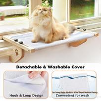Reguliuojamas medinis palangės katės hamakas ir lovos urvas Single Cat Cave Cushion