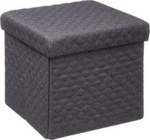 5five Sulankstomas daiktadėžės pufas 31 x 31 x 31 cm – pilkas poliesteris