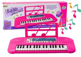 Elektrinis vaikiškas pianinas Lean Toys, rožinis
