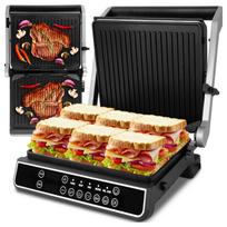 Didelis sumuštinių kepimo grilis, elektrinis sulankstomas skrudintuvas, „Panini“, 2500 W