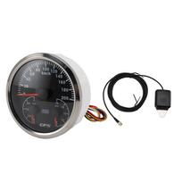 110mm 4 3 8col. 3 viename GPS spidometras, odometras su voltmetru, kuro lygio matuokliu, posūkių rodikliu 200KM H kemperiui, jachtai, sunkvežimiui Black Dial Silver Bezel CXA091