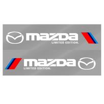 2 vnt. Automobilio 3D lipdukai Auto šoninės kėbulo sportiniai lipdukai Decals Automobilio priedai Mazda 2 3 4 5 6 7 8 ATENZA Axela 6 RX8 CX6 CX5 CX4 CX4 CX5 CX8 2 3 6 GJ balta