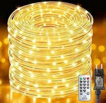 50 m ilgio šviesos vamzdis LED 500 LED, pasakų žibintai lauko šilta balta dekoratyvinė šviesa šilta balta su nuotolinio valdymo pulteliu ir laikmačiu 8 režimai ir ryškumas reguliuojamas