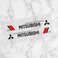 2 vnt. Automobilio logotipo lipdukai ant durų šonų, vandeniui atsparūs kėbulo lipdukai, skirti Mitsubishi Asx Lancer Pajero 4 Outlander 3 Xl l200 EX10 X Colt Pajero juoda