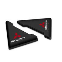 2/4 vnt. Automobilio Anti-susidūrimo Durų Kampo Dangtelis Silikoninis Apsauginis Automobilio Aksesuaras Mitsubishi Ralliart Lancer EX Competition ASX For Mitsubishi black
