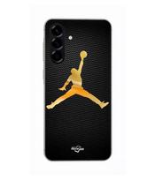 Dėklas - Maniacase - Samsung Galaxy A26 - Jordan logo 23 - Silikonas - Auksinė spalva juoda