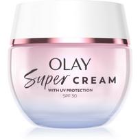 Olay Super Cream SPF 30 lengvos tekstūros drėkinamasis kremas veidui SPF 30 50 ml