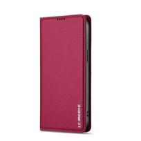 Luxury Ultra Thin Flip Leather Case for Iphone 16 15 14 13 12 11 Pro Max Wallet Cover for Iphone X XR XS Max 7 8 Plus SE Cover For iPhone 16 Plus raudona
