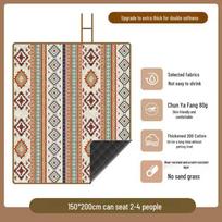 Waterproof Ethnic Picnic Mat: Thick, Moisture-Proof Outdoor Camping & Lawn Blanket