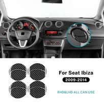 Tikras minkštas anglies pluošto lipdukas Seat Ibiza 6j 2009 2010 2011 2012 2013 2014 LHD RHD automobiliui, centrinės konsolės oro išleidimo angos skydelis