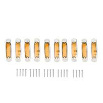 10PCS 12LED Side Marker Lights High Brightness Brake Tail Lights 12 to 24V Warning Lights for Truck Trailer Yellow Shell Yellow Light
