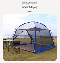 Portable Outdoor Multi-Person Mesh Gazebo Tent with Mosquito Repellent and Sun Protection Single Unit