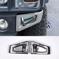 ABS Sidabrinė/Juoda Automobilio Priekinio Buferio Apatinė Apdailos Juostelė Priekinių Rūko Žibintų Apdailos Dangtelis Hummer H2 2003-2009 Automobilio Išorės Aksesuarams