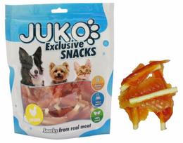 JUKO skanėstas vištienos mėsa su minkštu kalcio kauliuku 250 g, 1 vnt.