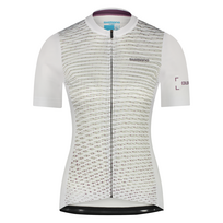 Marškinėliai moteriški Shimano Colore White/Grey Short Sleeves Jersey