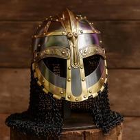 Viduramžių Riterio Vikingų Šalmas su Grandininiais Šarvais LARP Reenactment Šarvai Dekoratyvinis Elementas Tėvo Brolių Dovana