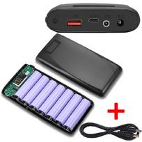 Universal 18650 Battery PowerBank Case With Adjustable 5-12V Output For Multiple Devices For Travel Gadgets Electronics juoda