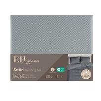 Satininės patalynės kompl. ELDORADO HOME, 2-jų sp., 200x220cm, 2x50x70cm, 100% medv.