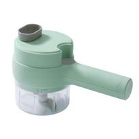 Multifunctional Electric Gatling Garlic Chopper & Mincer with Handle žalia