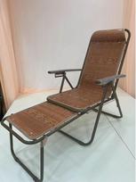 Foldable Bamboo Reclining Chair - Perfect for Office Naps, Balcony Relaxation, Beach Leisure, and Cooling Comfort with Rattan Backrest.