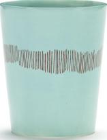 Serax Puodeliai arbatai Feast, 330 ml, mėlynai raudoni, 4 vnt.