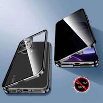 Magnetinis Anti-Peep Privacy dėklas skirtas Xiaomi 15T 15 14 Pro/ Ultra Redmi Note 15 14 13 Pro/ Pro+ 5G su grūdinto stiklo apsauginiu dangteliu Telefonų apsauginiai kampai Redmi Note 13 5G juoda
