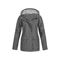 Moteriška rudens/žiemos vandeniui atspari vėjo striukė ir alpinizmo striukė S pilka