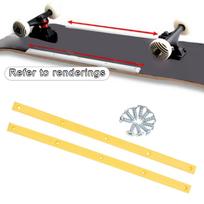2x Skateboard Longboard Rails Guard Tail Guard Protection Rubber Strip Tool geltona