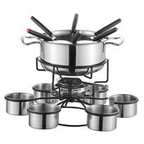 Premium Stainless Steel Fondue Pot Set for Versatile Home Use