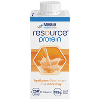 Medicininis abrikosų skonio gėrimas NESTLE RESOURCE PROTEIN, 4vnt.x200ml (-15% perkant 2 vnt.)