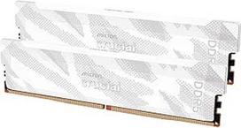 "Crucial Pro" DDR5 RAM 32GB rinkinys (2x16GB) 6400MHz CL32, žaidimų kompiuterių atmintis, "Intel XMP 3.0" / "AMD Expo", balta - CP2K16G64C32U5W