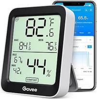 "Govee" termometras-higrometras, mini LCD skaitmeninis termometras, patalpų higrometras su įspėjamuoju signalu, tikslus higrometro temperatūros matuoklis su programėle, duomenų saugykla namams / garažui / šiltnamiui / vyno rūsiui