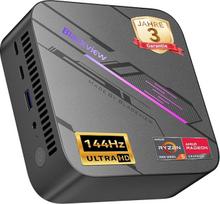 Blackview MP100 Mini kompiuteris AMD Ryzen 7430U, 144 Hz 4K 3 ekranų stalinis kompiuteris, AMD Radeon grafika, 16GB RAM, 512GB PCIE 3.0, "Win 11 Pro", "Wi-Fi 6/BT 5.2, mini kompiuteris namų biurui/žaidimams/biuro darbui