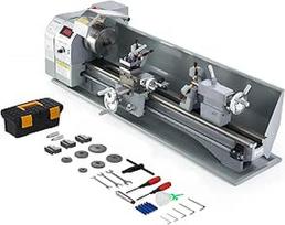 CREWORKS Metalo tekinimo staklės 1100 W Tekinimo staklės 8,7 x 29,5 colių Stalo tekinimo staklės 220 x 750 mm Metalo 2250 aps/min Mini metalo tekinimo staklės metalo apdirbimui Metalo tekinimo staklės (8,7 x 29,5 colių)