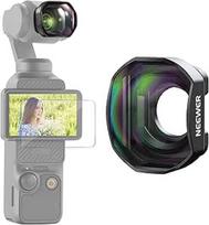 NEEWER 2 x teleobjektyvas, suderinamas tik su DJI Osmo Pocket 3, 4 elementai 3 grupėse, daugiasluoksnis HD optinis stiklas, magnetinis objektyvo tvirtinimas, gimnastikos veiksmo kamerų priedai, LS-84