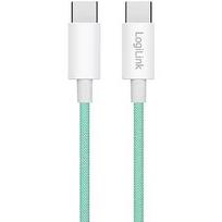 Logilink USB-C 0.5m w nylonowym oplocie zielony CU0346