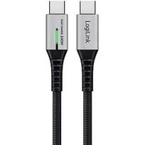 Logilink USB-C 20Gb/s, 240W 1.5m w oplocie czarny CU0443