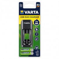Elementų pakrovėjas VARTA DUO, AA/AAA, USB, elementai 2xAAA 800mAh į komplektą įeina
