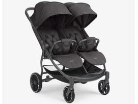 KikkaBoo sportinis vežimėlis dvynukams ir pametinukams Happy 2 Dark Grey