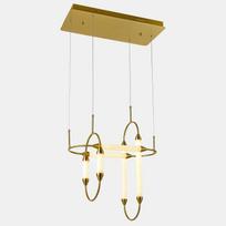 Pakabinamas šviestuvas Degal PND-43612-3, vario spalvos, modernus, LED apšvietimas