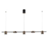 Pakabinamas šviestuvas Remdal PND-16374-5-BK-4K, žalvario spalvos, modernus, LED apšvietimas