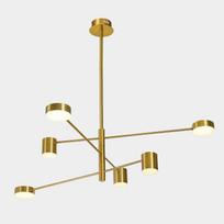 Pakabinamas šviestuvas Remdal PND-16374-6-COP-GD-4K, auksinės spalvos, modernus, LED apšvietimas